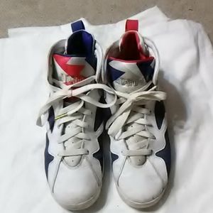 Nike Kids Sneakers White with Blue and Red Accents